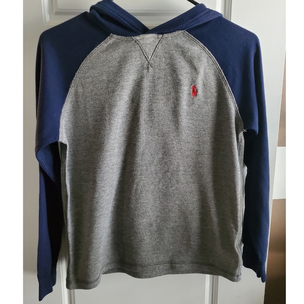 Boy's Polo Colorblock Waffle Knit Hoodie